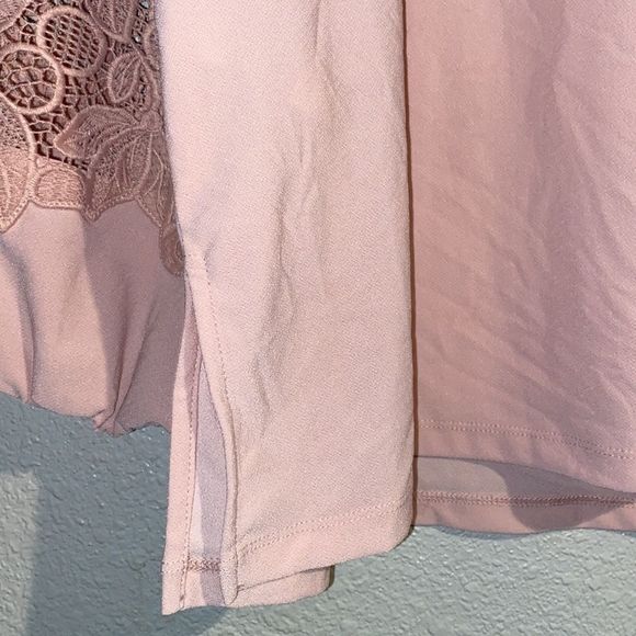 Dennis Basso caviar crepe tunic lace-trimmed - Picture 7 of 7